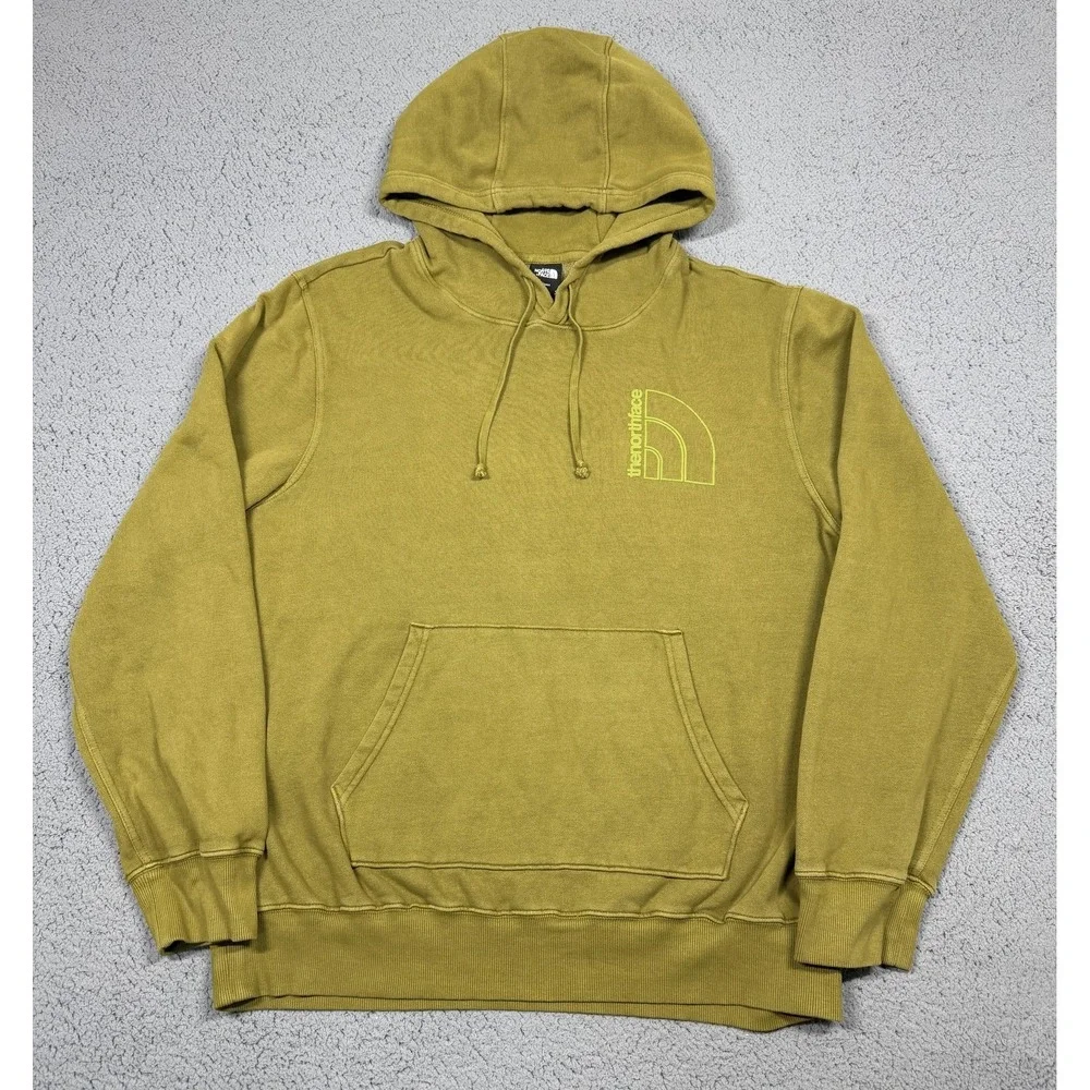 The North Face Hoodie Mens XL Brown Fleece Pullover‎ Kangaroo Pocket NF0A7UNW
